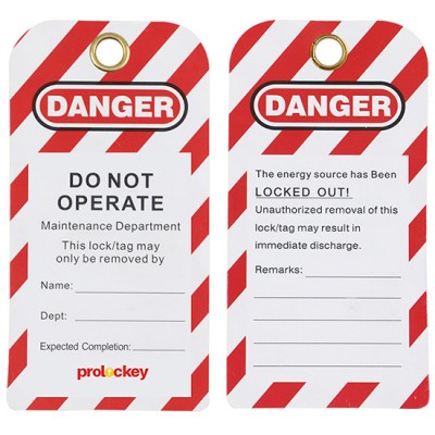 Thẻ cảnh báo an toàn “DANGER–DO NOT OPERATE” PROLOCKEY LT03