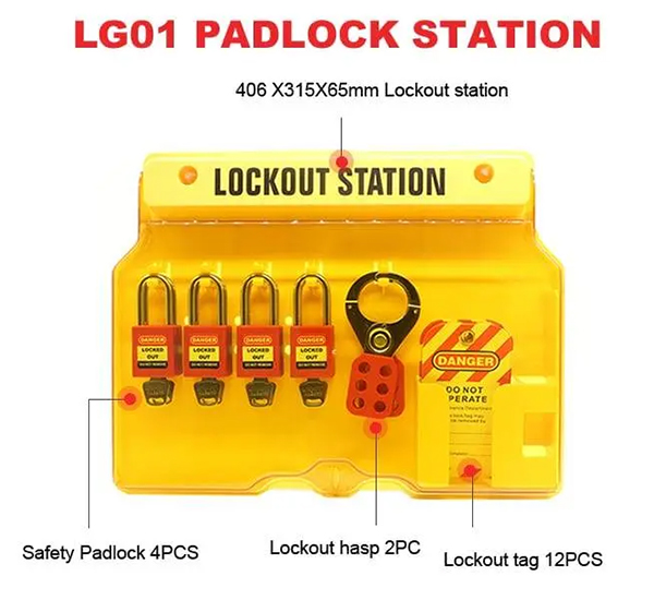 Bộ trạm khóa gồm 4 ổ khóa an toàn LOCKEY LG01 1