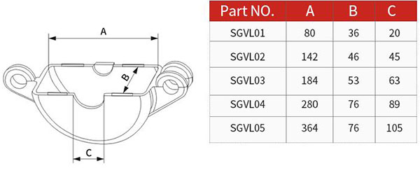 Khóa van cổng LOCKEY SGVL01 3