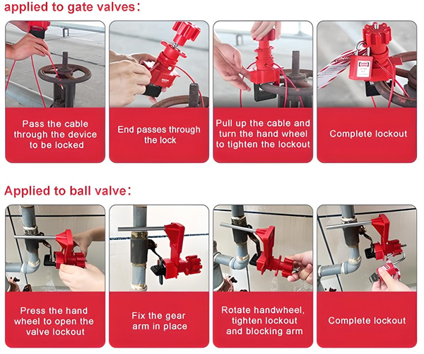 Khóa van đa năng với cánh tay đơn và cáp bọc PROLOCKEY UVL05 2