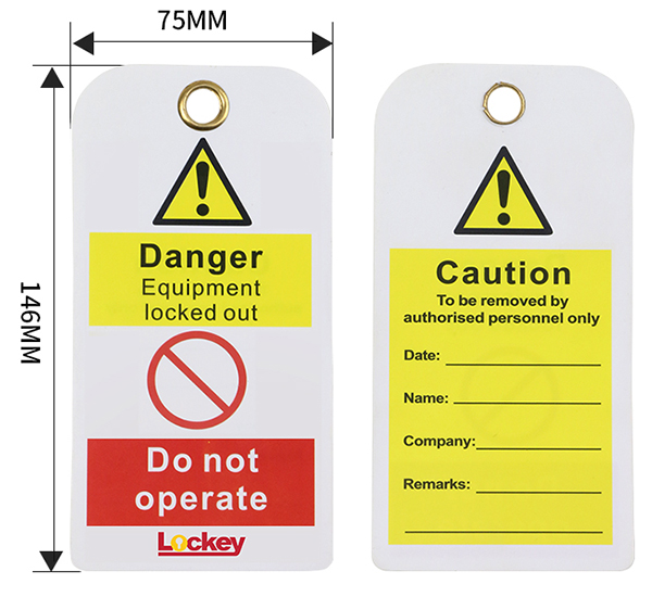 Thẻ cảnh báo an toàn PVC LOCKEY LT01 1