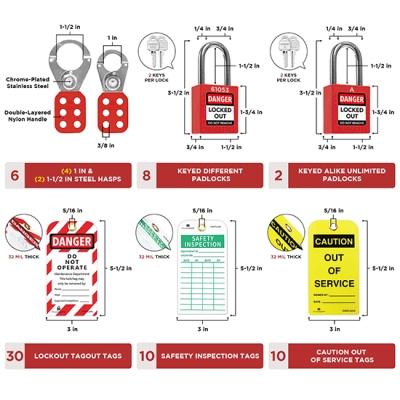 Bộ khóa LOTO an toàn điện & van 95 món PROLOCKEY LK-TSK5C