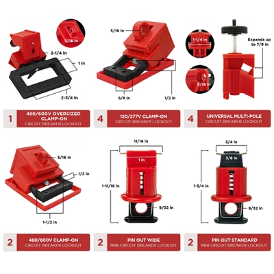 Bộ khóa LOTO an toàn điện & van 95 món PROLOCKEY LK-TSK5C