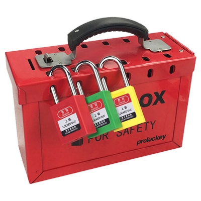 Hộp khóa nhóm LOTO 12 cổng gắn ổ khóa PROLOCKEY LK01