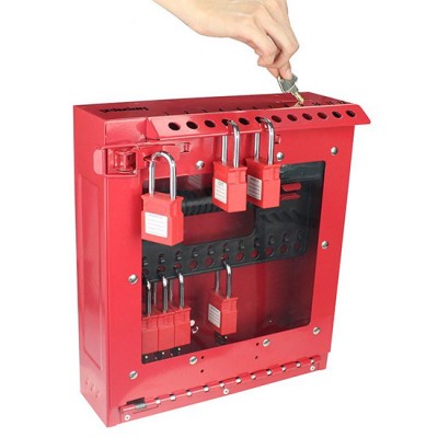 Hộp khóa LOTO nhóm treo tường 12 lỗ khóa cá nhân đánh số PROLOCKEY LK52