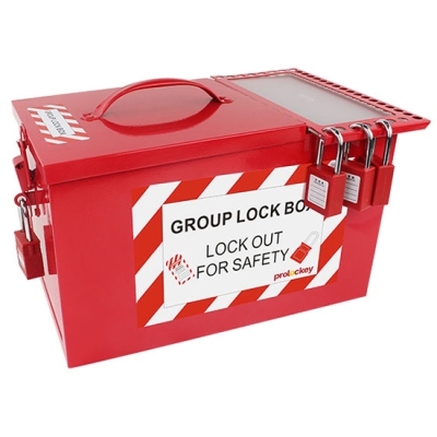 Hộp Khóa Nhóm LOTO Bằng Thép 32 Ổ Khóa Và 1 Khóa Giám Sát PROLOCKEY LK06