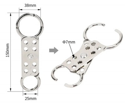 Kẹp khóa nhóm hợp kim nhôm hai đầu lỗ PROLOCKEY DAH01 phù hợp cho 8 ổ khóa