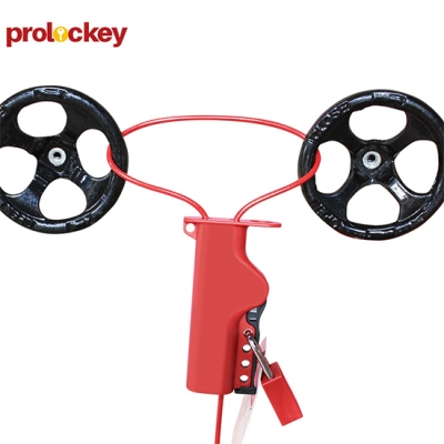 Khóa Cáp LOTO Tay Nắm Bật Lên PROLOCKEY CB09 | Cáp Thép 5mm, Thân ABS, Quản Lý 4 Khóa