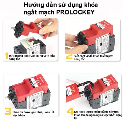 Khóa aptomat bảo vệ động cơ dạng nút nhấn hàm 47.5mm PROLOCKEY CBL61