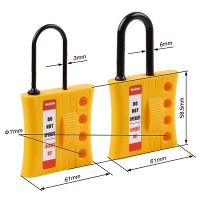 Khóa nhóm 4 người còng nylon cách điện 3mm PROLOCKEY NH04