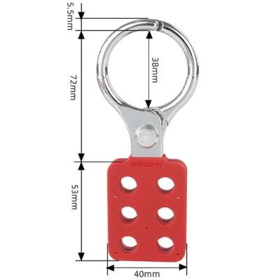 Khóa LOTO nhóm 6 người 38mm PROLOCKEY AH12 với còng nhôm chống tia lửa điện