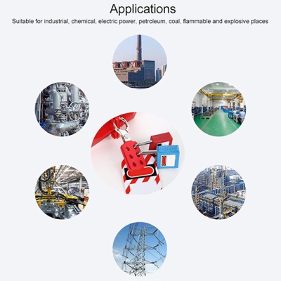 Khóa LOTO nhóm 6 người 25mm PROLOCKEY AH11 với còng nhôm chống tia lửa điện