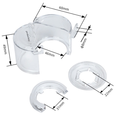 Khóa Nút Dừng Khẩn Cấp & Nút Nhấn Công Nghiệp PC Trong Suốt  PROLOCKEY SBL03-1