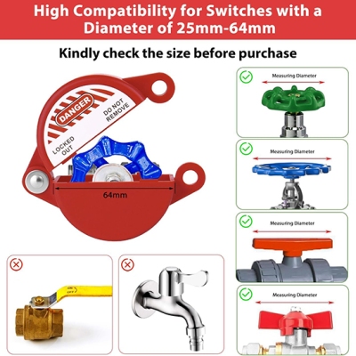 Khóa tay quay van cổng cho đường kính 25mm-64mm PROLOCKEY SGVL01