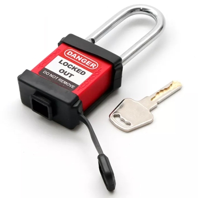 Ổ Khóa LOTO Chống Bụi 38mm P38SR1 | Thân Nylon, Vỏ Cao Su Bán Phần, Bền Bỉ