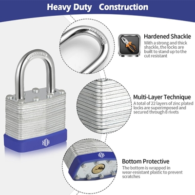 Ổ Khóa laminated nhiều lớp chống cắt 63mm PROLOCKEY LP05