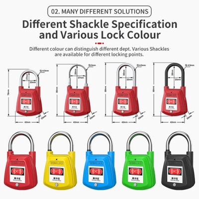 Ổ khóa vân tay thông minh còng thép cao 38mm BA-SX01J