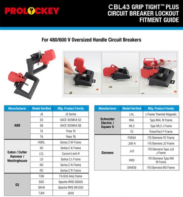 Khóa cầu dao CB đa cực dạng Grip Tight 70mm PROLOCKEY CBL43