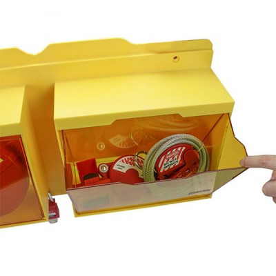 Trạm khóa gắn tường với 8 móc treo và 2 ngăn chứa lật PROLOCKEY LS04