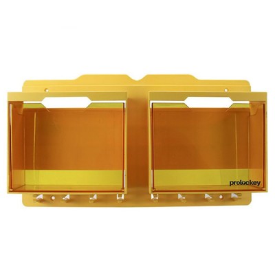 Trạm khóa gắn tường với 8 móc treo và 2 ngăn chứa lật PROLOCKEY LS04