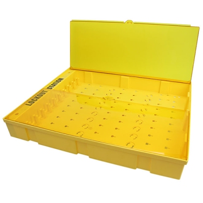 Trạm lưu trữ thiết bị LOTO dung lượng lớn 10 móc treo và 2 bảng ghi A4 PROLOCKEY LS16