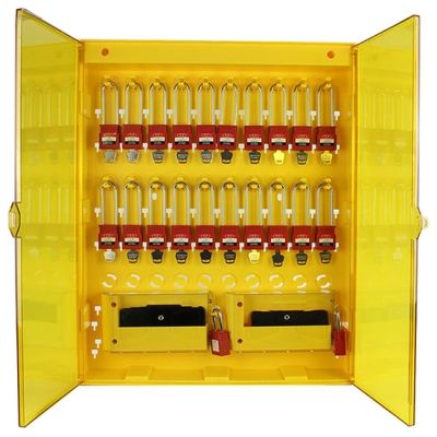 Trạm lưu trữ thiết bị LOTO dung lượng lớn 20 móc treo và 2 ngăn điện thoại PROLOCKEY LS17