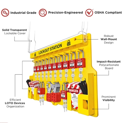 Trạm khóa gắn tường với 14 vị trí treo và 2 ngăn chứa PROLOCKEY LS02