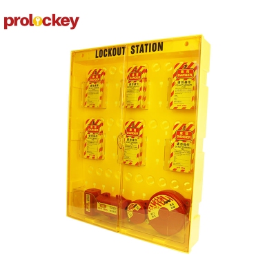 Tủ khoá LOTO tích hợp 2 khóa van, 2 khoá phích cắm và 72 thẻ cảnh báo PROLOCKEY LG15