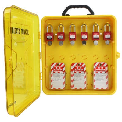 Trạm Quản Lý Khoá LOTO Xách Tay 6 Móc Treo Và 3 Ngăn PROLOCKEY PLK23