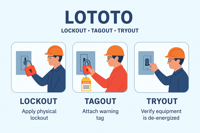 LOTOTO trong An Toàn Lao Động–Lockout, Tagout, Tryout