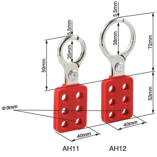 Khóa nhóm bằng nhôm LOTO với 6 lỗ móc PROLOCKEY AH11 2