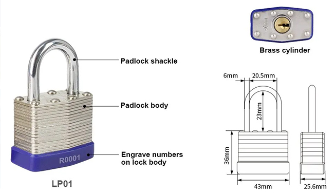Ổ Khóa laminated nhiều lớp chống cắt PROLOCKEY LP01 2