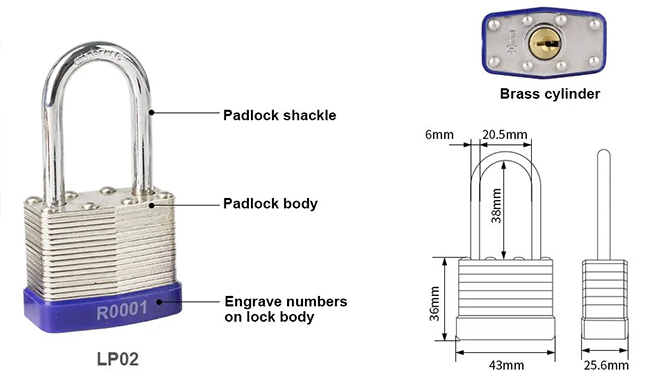 Ổ Khóa laminated nhiều lớp chống cắt PROLOCKEY LP02 1