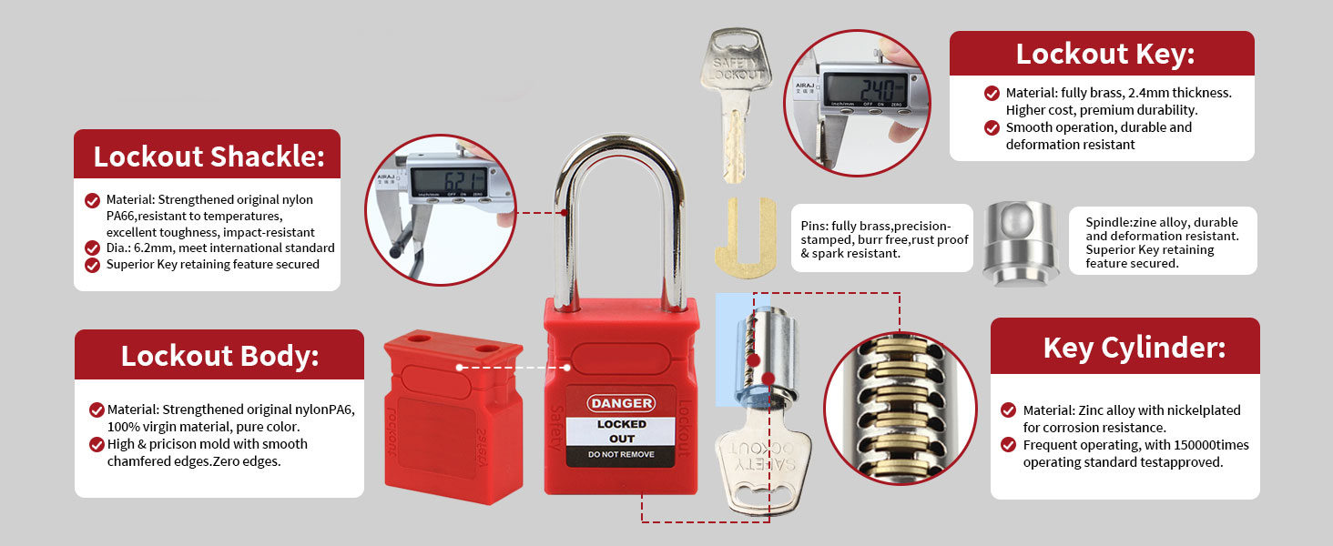 Ổ khóa LOTO an toàn cùm thép 38mm PROLOCKEY KD CP38S 5
